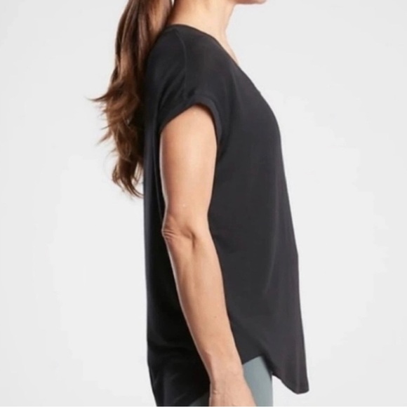 Athleta Blue Short Sleeve Tee - transcend - Picture 2 of 6